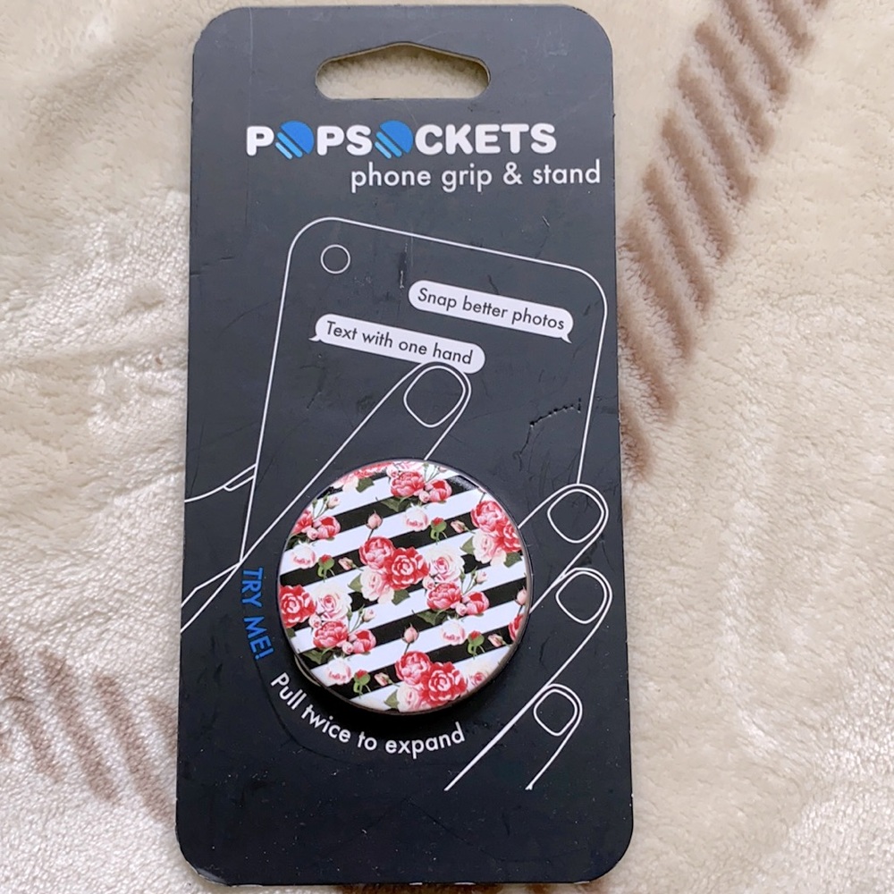 Flower and stripes Popsocket